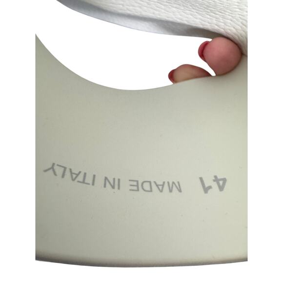 Moncler NIB Basile Rubber Slides in White Size 41 - Picture 8 of 11